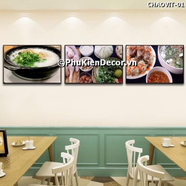 Tranh trang trí quán cháo vịt bắt mắt, nổi bật, tạo sự chú ý Tranh trang trí quán cháo vịt bắt mắt, nổi bật, tạo sự chú ý