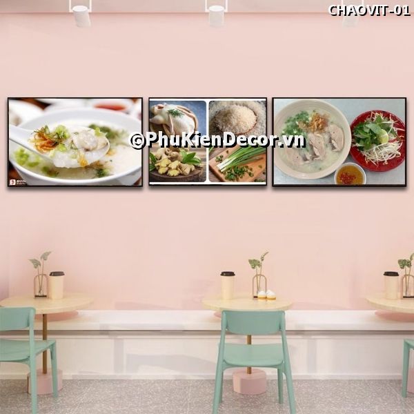 Tranh trang trí quán cháo vịt bắt mắt, nổi bật, tạo sự chú ý Tranh trang trí quán cháo vịt bắt mắt, nổi bật, tạo sự chú ý
