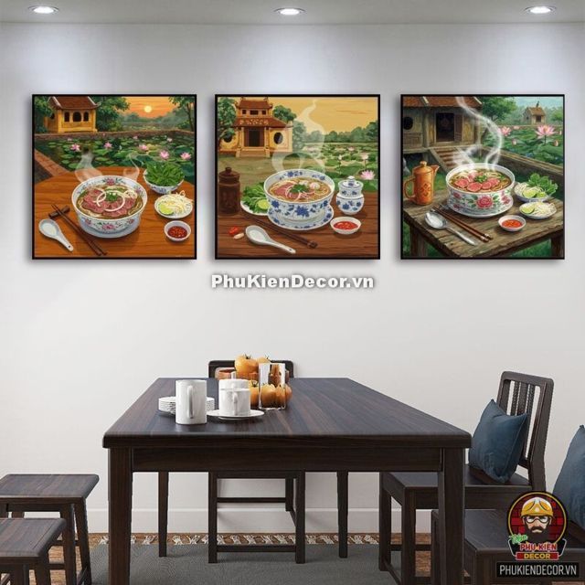 Tranh món phở thơm ngon, hấp dẫn, là biểu tượng nổi tiếng trong văn hóa ẩm thực Việt Nam Tranh món phở thơm ngon, hấp dẫn, là biểu tượng nổi tiếng trong văn hóa ẩm thực Việt Nam