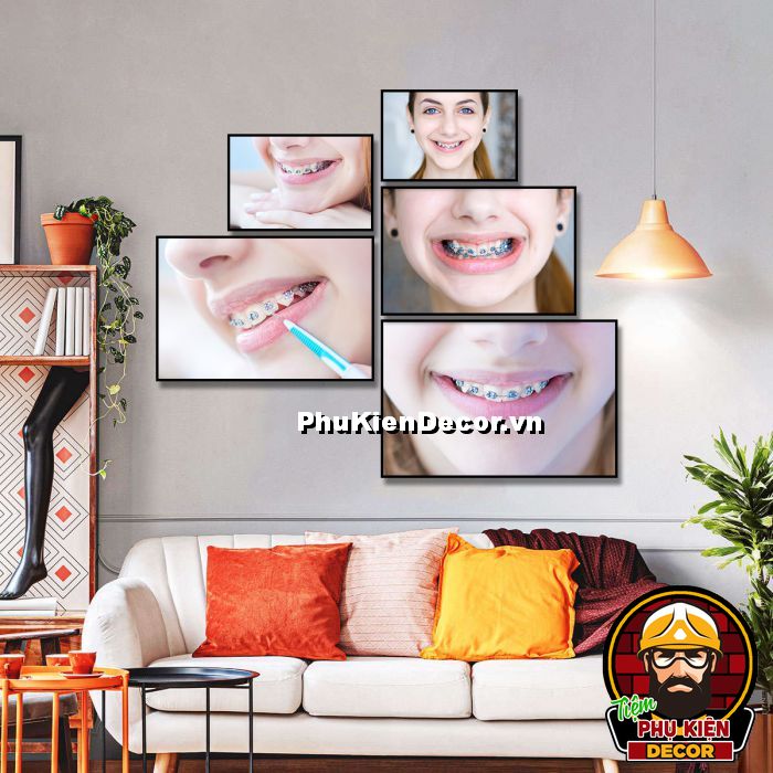 Tranh trang trí nha khoa được lựa chọn phù hợp kích thước không gian sẽ tạo sự tối giản, không rối mắt Tranh trang trí nha khoa được lựa chọn phù hợp kích thước không gian sẽ tạo sự tối giản, không rối mắt