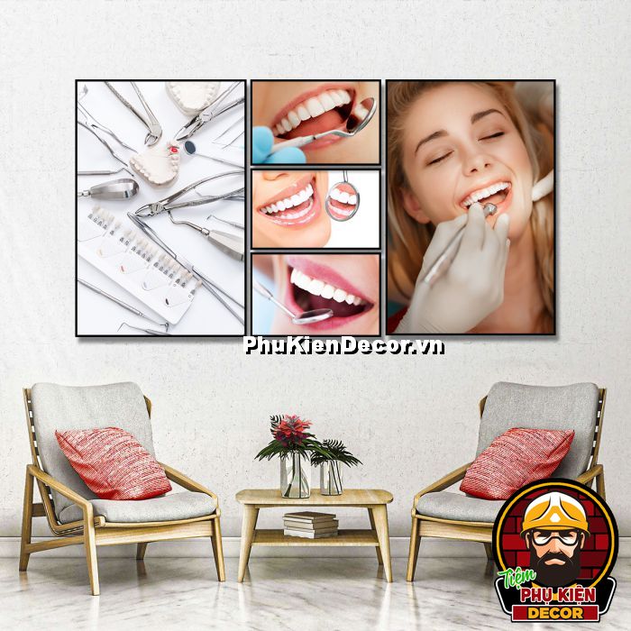 Tranh trang trí nha khoa được lựa chọn phù hợp kích thước không gian sẽ tạo sự tối giản, không rối mắt Tranh trang trí nha khoa được lựa chọn phù hợp kích thước không gian sẽ tạo sự tối giản, không rối mắt