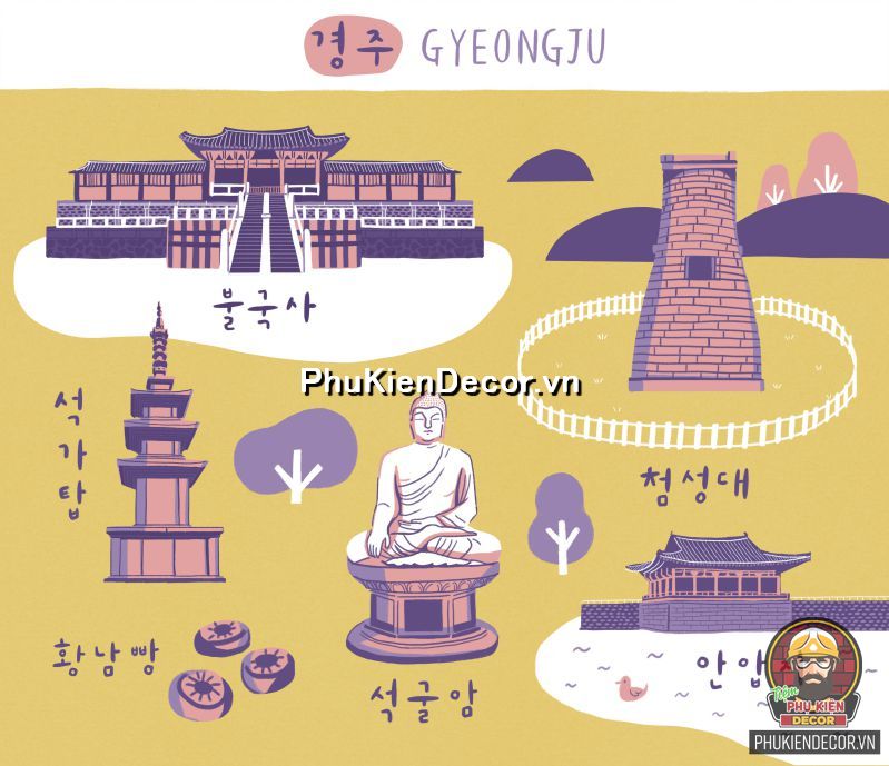 Tranh trang trí phong cảnh đất nước Hàn Quốc xưa và nay  Tranh trang trí phong cảnh đất nước Hàn Quốc xưa và nay