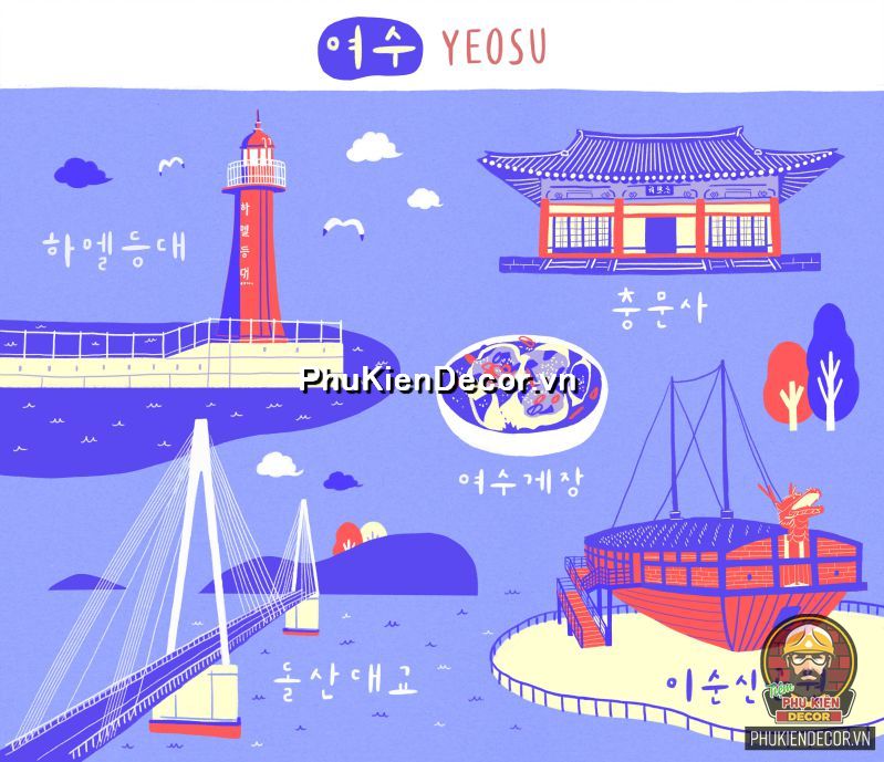 Tranh trang trí phong cảnh đất nước Hàn Quốc xưa và nay  Tranh trang trí phong cảnh đất nước Hàn Quốc xưa và nay