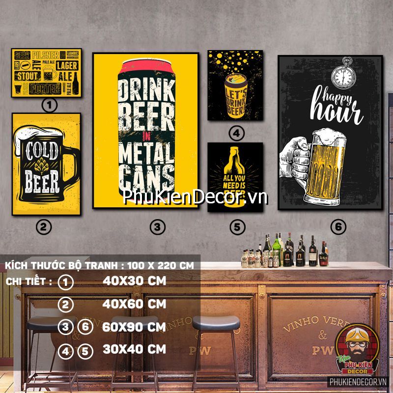 Tranh treo tường quán Bar tạo điểm nhấn cho quán Tranh treo tường quán Bar tạo điểm nhấn cho quán