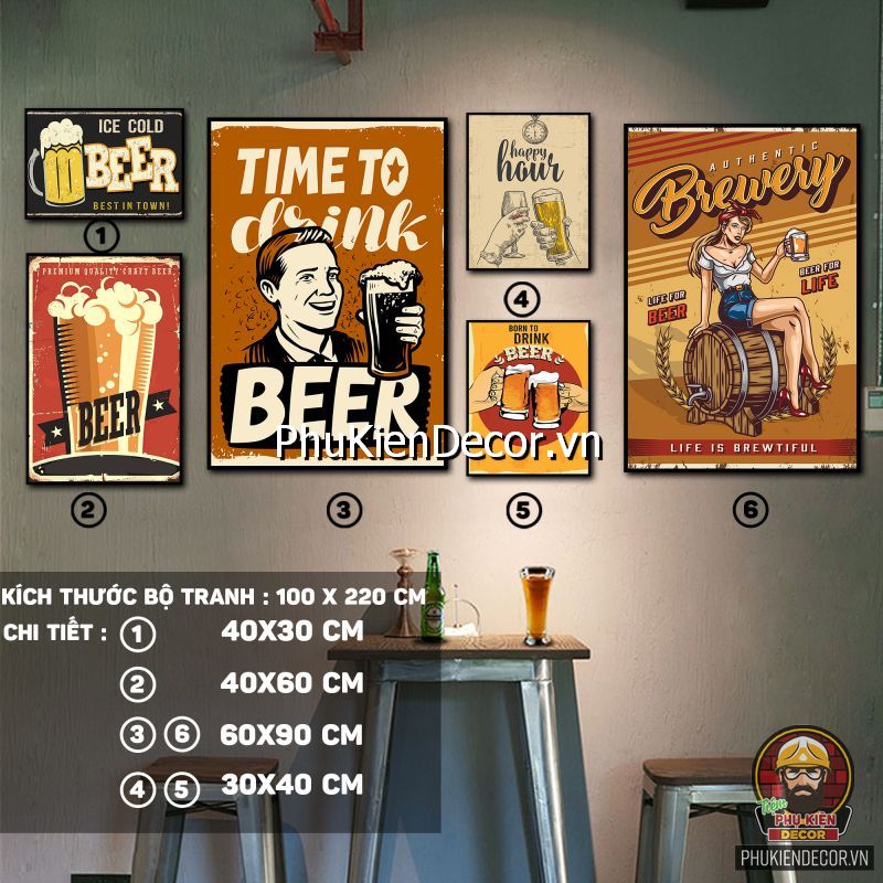 Tranh treo tường quán Bar tạo điểm nhấn cho quán Tranh treo tường quán Bar tạo điểm nhấn cho quán