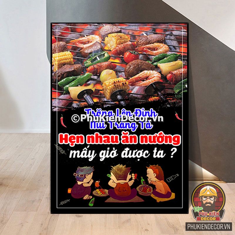 Tranh quán nướng xiên que ngon, hấp dẫn Tranh quán nướng xiên que ngon, hấp dẫn