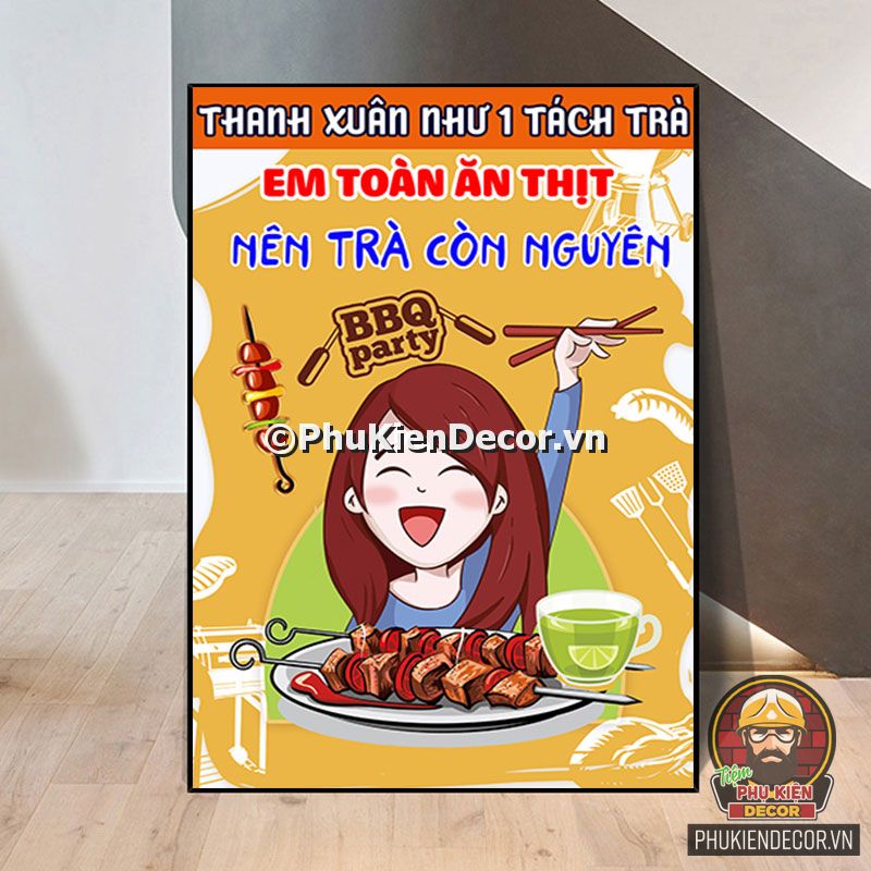 Tranh quán nướng xiên que ngon, hấp dẫn Tranh quán nướng xiên que ngon, hấp dẫn