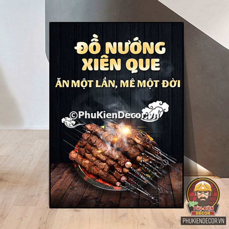 Tranh quán nướng xiên que ngon, hấp dẫn Tranh quán nướng xiên que ngon, hấp dẫn