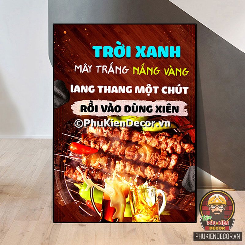 Tranh quán nướng xiên que ngon, hấp dẫn Tranh quán nướng xiên que ngon, hấp dẫn