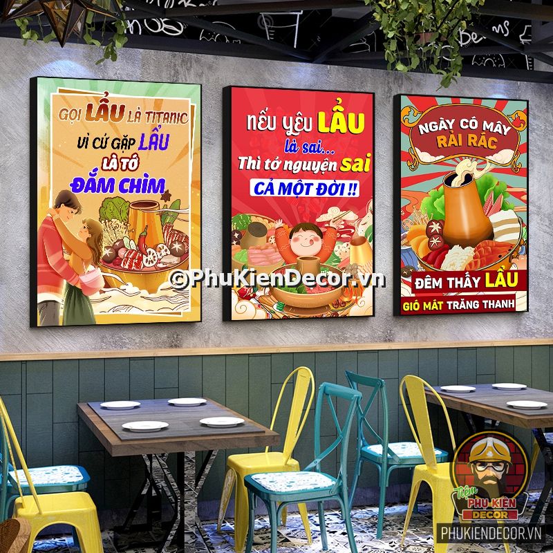 Tranh slogan trang trí quán ăn hài hước, vui nhộn Tranh slogan trang trí quán ăn hài hước, vui nhộn