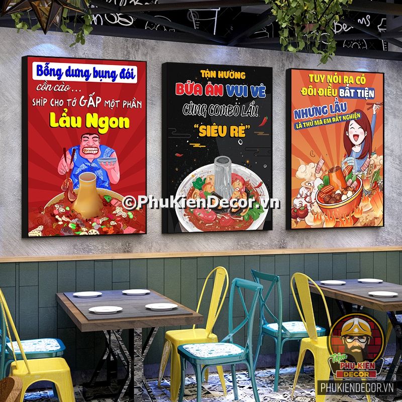 Tranh slogan trang trí quán ăn hài hước, vui nhộn Tranh slogan trang trí quán ăn hài hước, vui nhộn