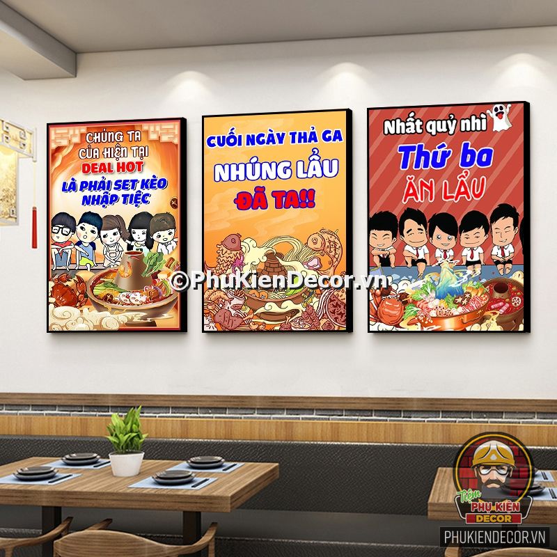 Tranh slogan trang trí quán ăn hài hước, vui nhộn Tranh slogan trang trí quán ăn hài hước, vui nhộn