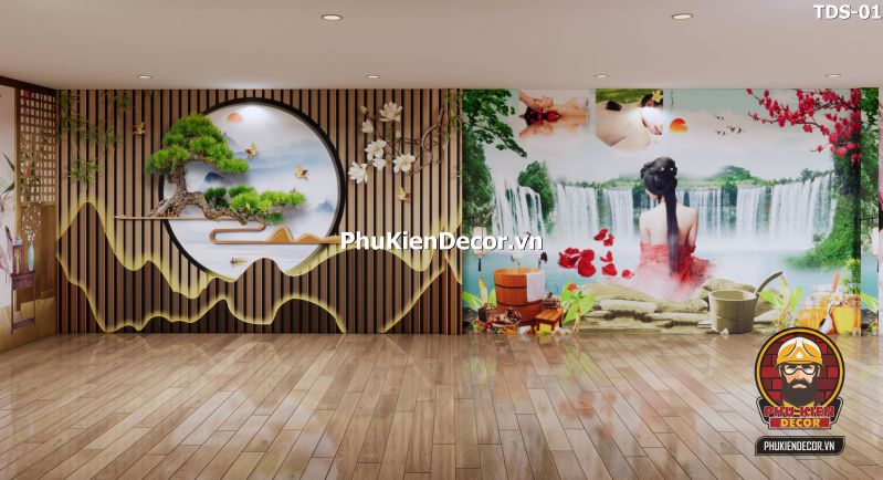 Trang trí không gian spa thư giãn với tranh dán tường massage Trang trí không gian spa thư giãn với tranh dán tường massage