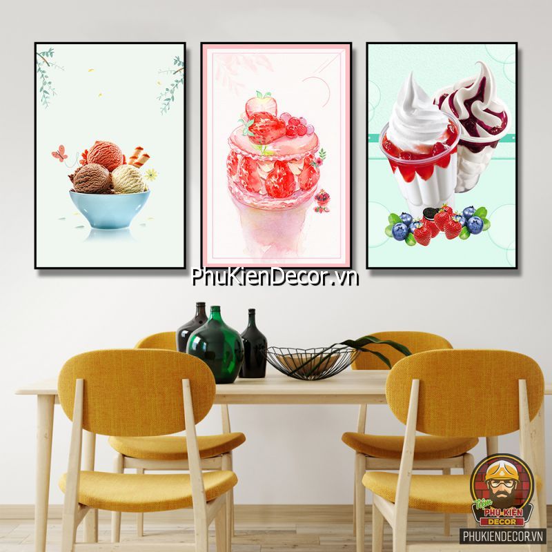 Cách trang trí tranh tiệm kem treo tường đẹp thu hút khách hàng Cách trang trí tranh tiệm kem treo tường đẹp thu hút khách hàng