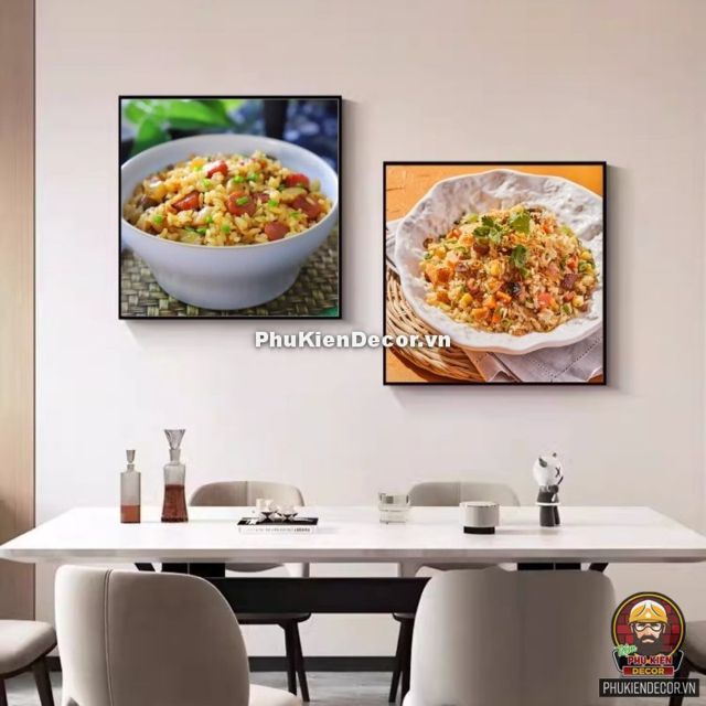 Tranh treo tường trang trí cơm chiên dương châu màu sắc nổi bật, hình ảnh chân thực hấp dẫn Tranh treo tường trang trí cơm chiên dương châu màu sắc nổi bật, hình ảnh chân thực hấp dẫn
