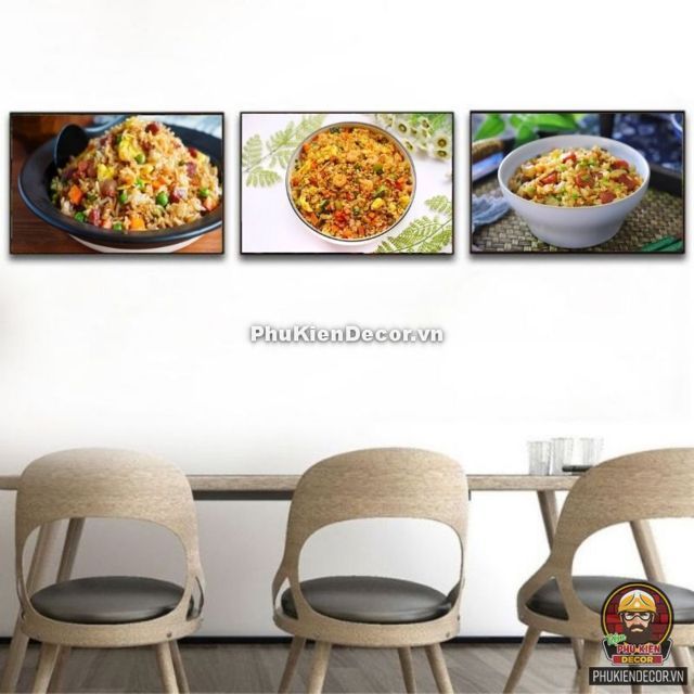 Tranh treo tường trang trí cơm chiên dương châu màu sắc nổi bật, hình ảnh chân thực hấp dẫn Tranh treo tường trang trí cơm chiên dương châu màu sắc nổi bật, hình ảnh chân thực hấp dẫn