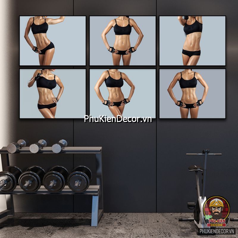 Tranh trang trí fitness đẹp mắt truyền cảm hứng đến những người học viên Tranh trang trí fitness đẹp mắt truyền cảm hứng đến những người học viên