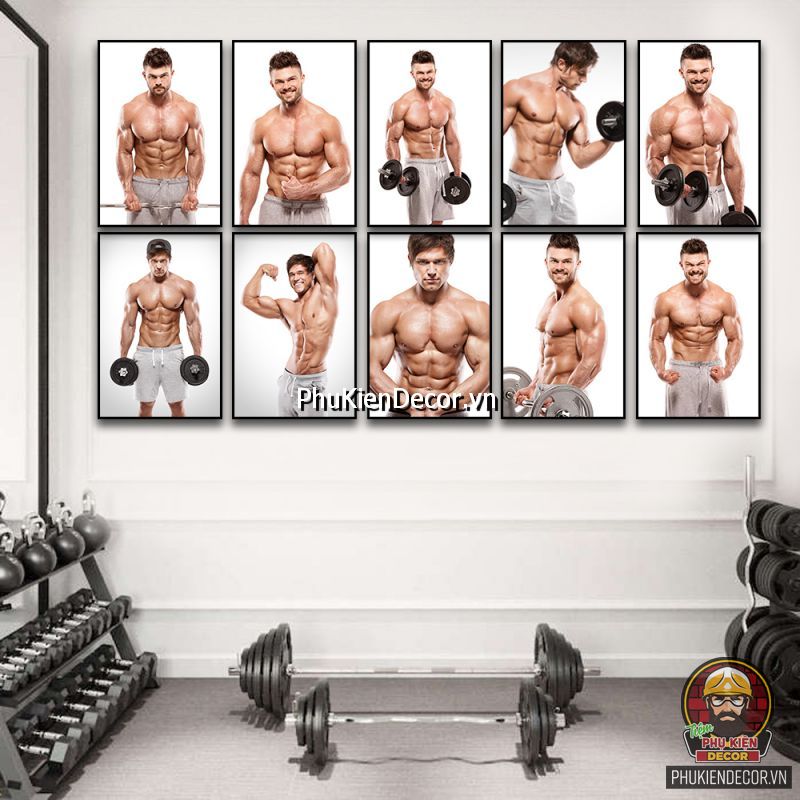 Tranh trang trí fitness đẹp mắt truyền cảm hứng đến những người học viên Tranh trang trí fitness đẹp mắt truyền cảm hứng đến những người học viên
