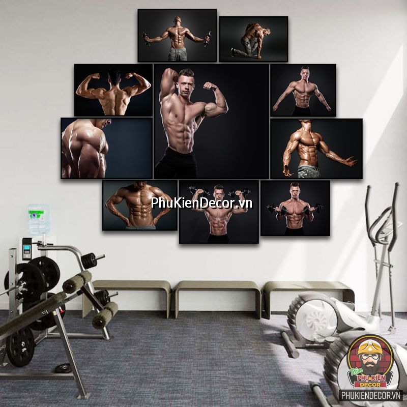Tranh trang trí fitness đẹp mắt truyền cảm hứng đến những người học viên Tranh trang trí fitness đẹp mắt truyền cảm hứng đến những người học viên