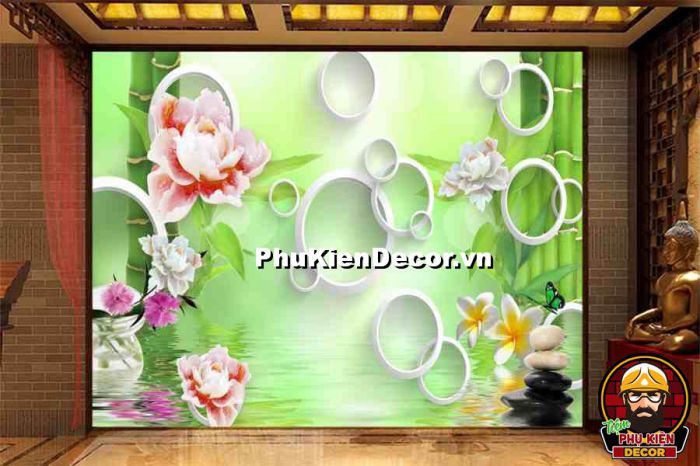 Tranh tranh trí kết hợp hoa sẽ tạo không gian thu hút, dịu êm cho khách hàng Tranh tranh trí kết hợp hoa sẽ tạo không gian thu hút, dịu êm cho khách hàng