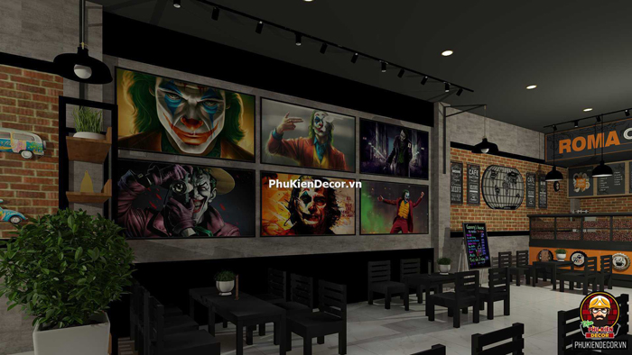 Tranh treo tường kiểu Joker trang trí Tranh treo tường kiểu Joker trang trí