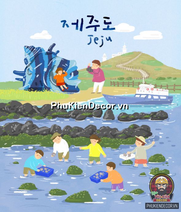 Tranh trang trí nhà hàng Hàn Quốc với chủ đề phong cảnh đẹp Tranh trang trí nhà hàng Hàn Quốc với chủ đề phong cảnh đẹp