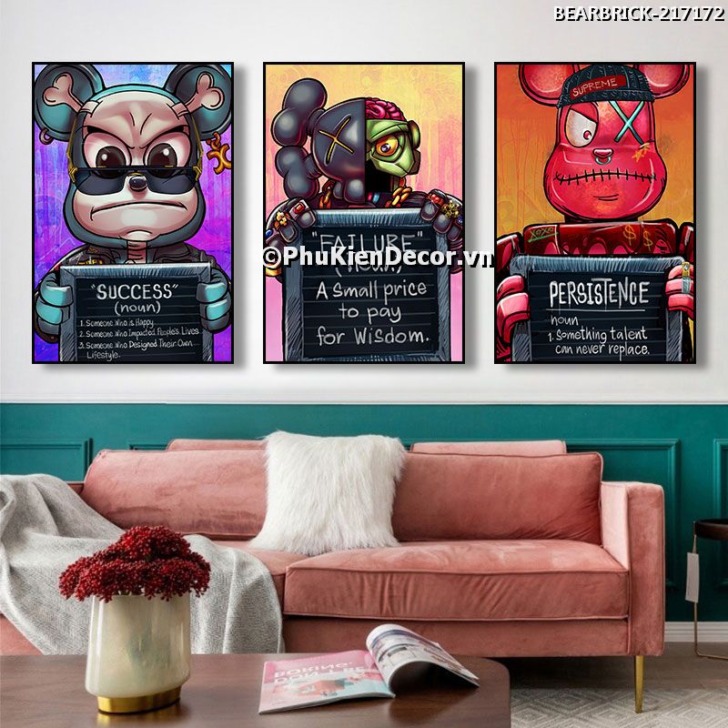 Tranh trang trí phong cạch Bear Break tạo không gian hiện đại, trẻ trung, năng động Tranh trang trí phong cạch Bear Break tạo không gian hiện đại, trẻ trung, năng động
