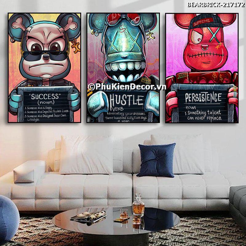 Tranh trang trí phong cạch Bear Break tạo không gian hiện đại, trẻ trung, năng động Tranh trang trí phong cạch Bear Break tạo không gian hiện đại, trẻ trung, năng động