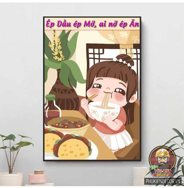 Tranh trang trí quán ăn vặt đẹp mắt Tranh trang trí quán ăn vặt đẹp mắt