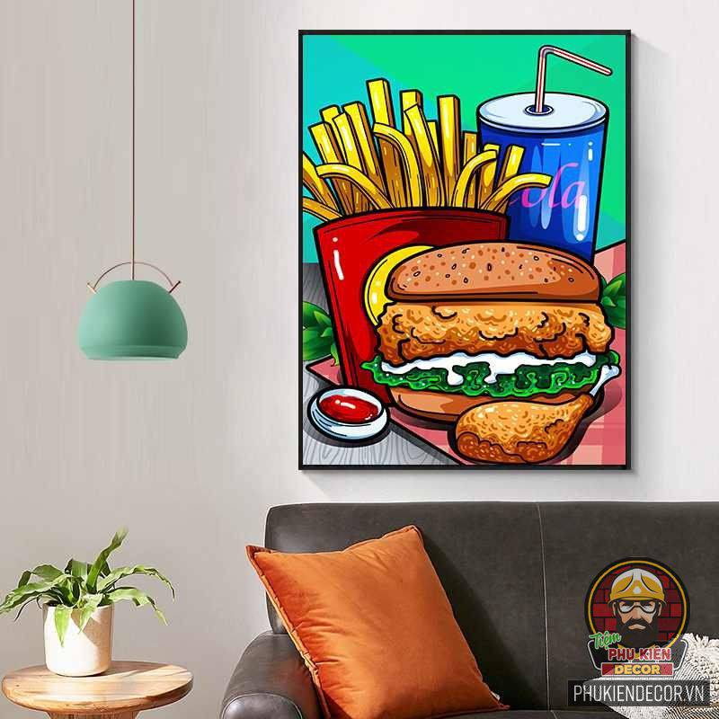 Tranh trang trí quán ăn vặt đẹp mắt Tranh trang trí quán ăn vặt đẹp mắt