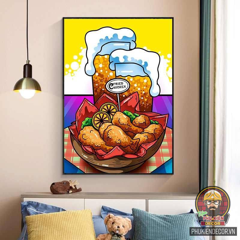 Tranh trang trí quán ăn vặt đẹp mắt Tranh trang trí quán ăn vặt đẹp mắt