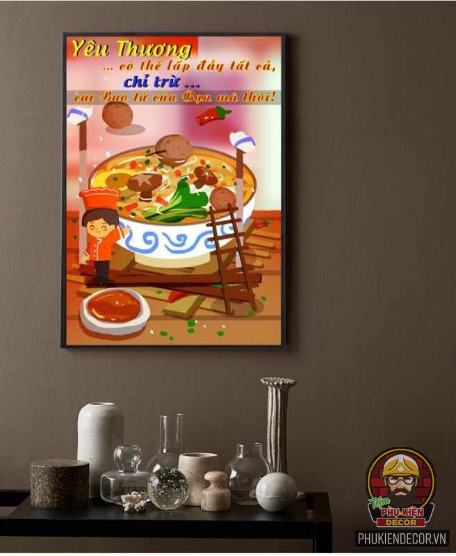 Tranh trang trí quán ăn độc đáo Tranh trang trí quán ăn độc đáo