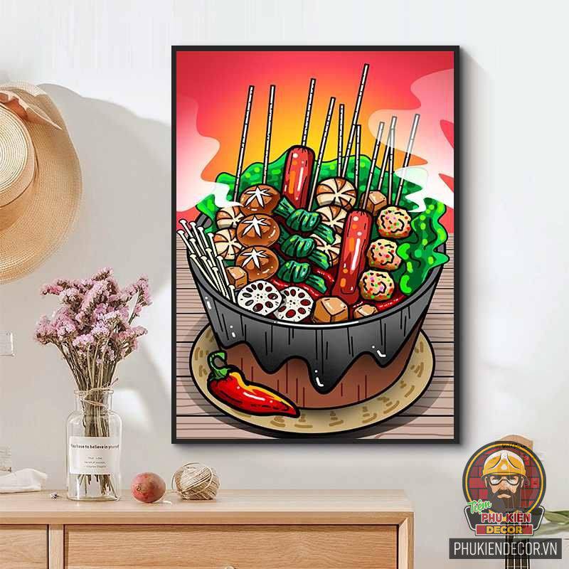 Tranh trang trí quán ăn độc đáo Tranh trang trí quán ăn độc đáo