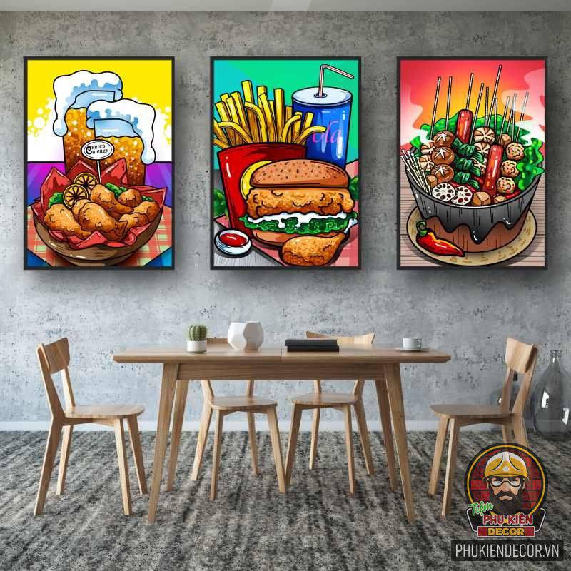 Tranh trang trí quán ăn độc đáo Tranh trang trí quán ăn độc đáo