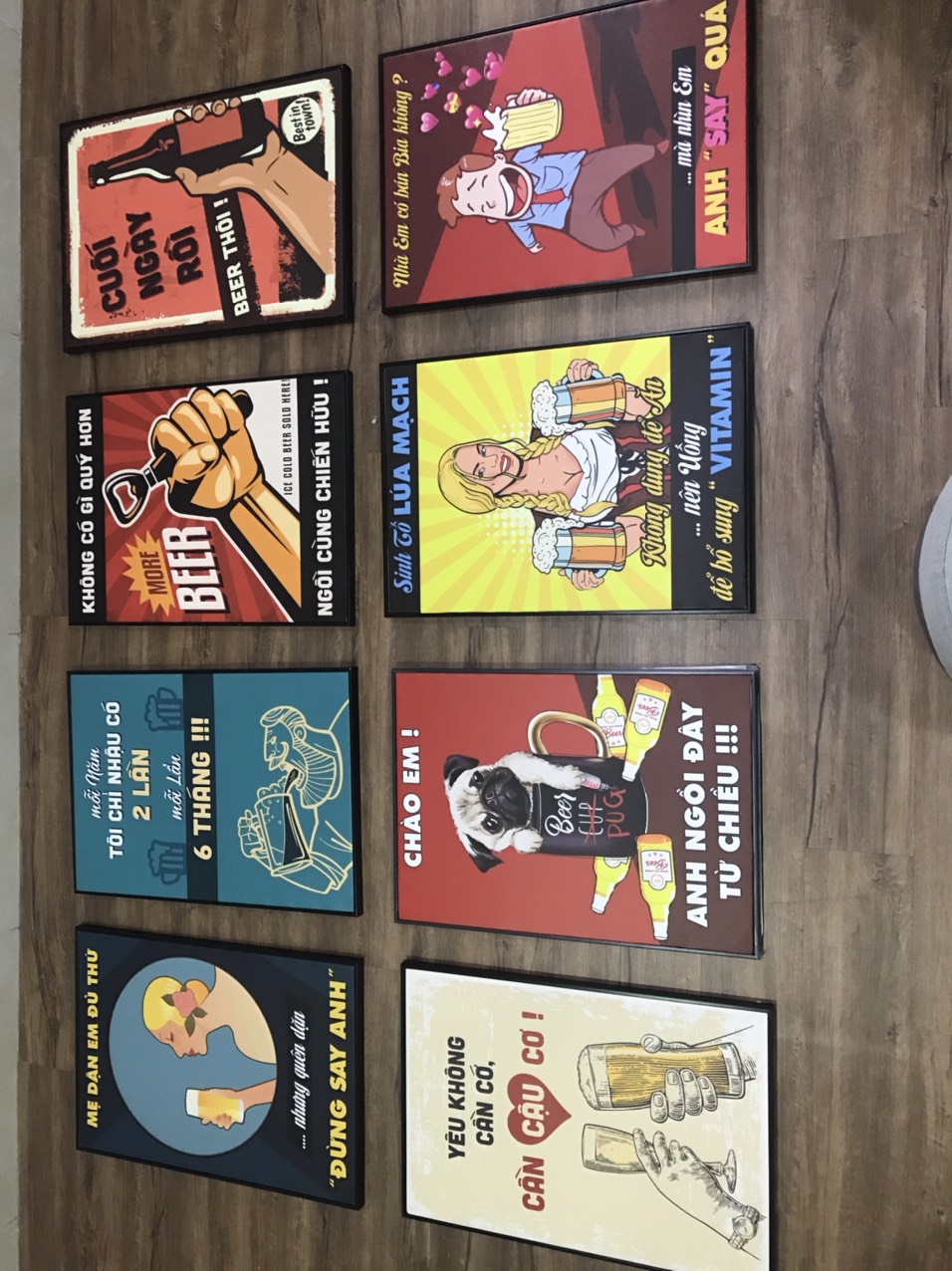 Tranh treo tường quán cafe, bia phong cách ấn tượng, phá cách Tranh treo tường quán cafe, bia phong cách ấn tượng, phá cách