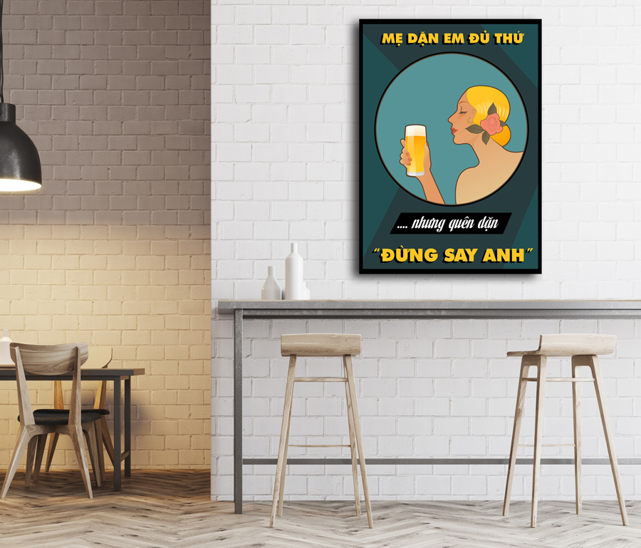 Tranh trang trí quán cafe, beer vui nhộn, hài hước  Tranh trang trí quán cafe, beer vui nhộn, hài hước