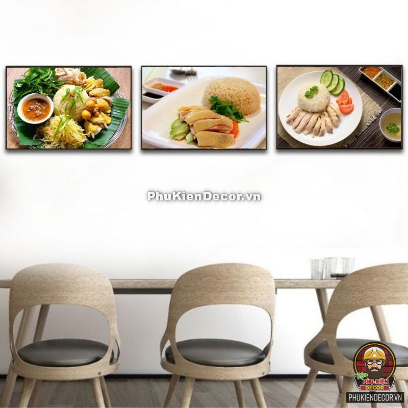 Tranh trang trí cơm gà luộc thu hút, lôi cuốn thực khách Tranh trang trí cơm gà luộc thu hút, lôi cuốn thực khách