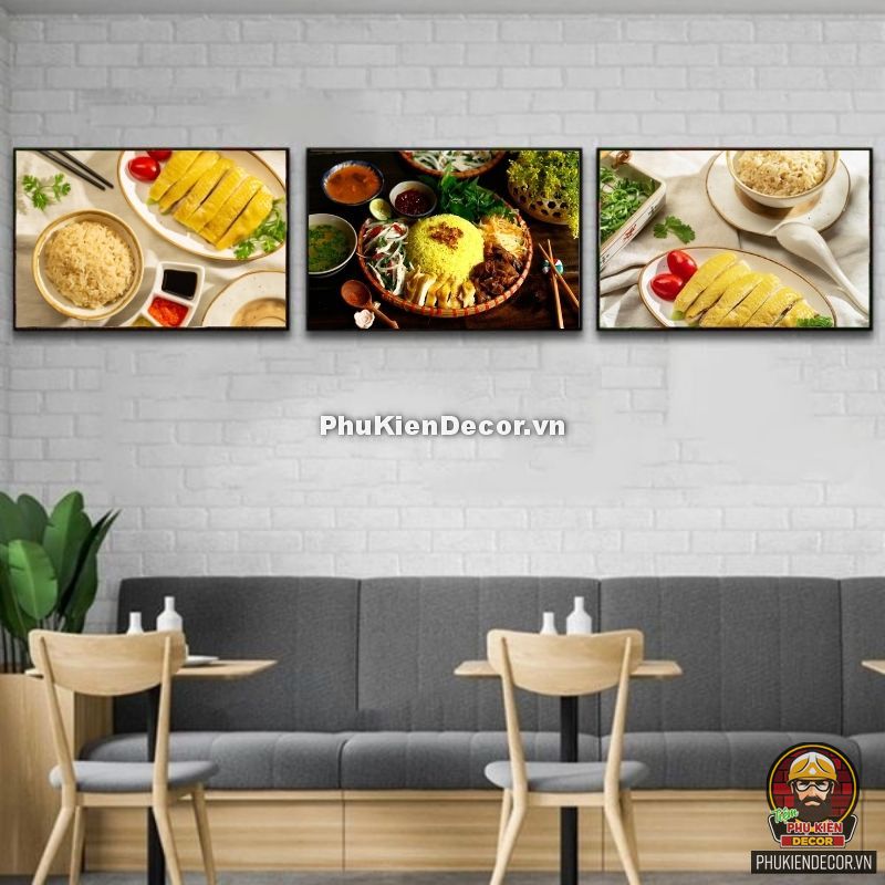 Tranh trang trí cơm gà luộc thu hút, lôi cuốn thực khách Tranh trang trí cơm gà luộc thu hút, lôi cuốn thực khách