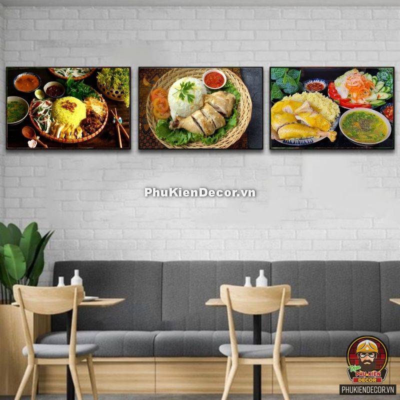 Tranh treo tường quán cơm giúp không gian trở nên sống động  Tranh treo tường quán cơm giúp không gian trở nên sống động