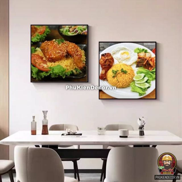 Tranh treo tường quán cơm gà xối mỡ là món ăn ngon phổ biến của người Việt Nam Tranh treo tường quán cơm gà xối mỡ là món ăn ngon phổ biến của người Việt Nam