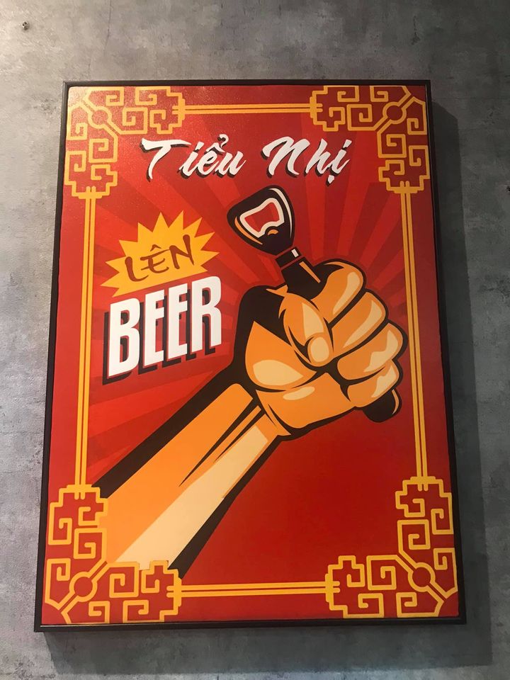 Thiết kế tranh treo tường quán Cafe, Beer kiểu Hong Kong