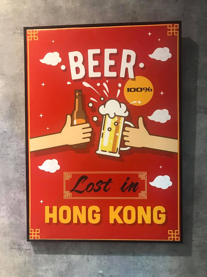 Tranh quán Cafe, Beer phong cách Hong Kong
