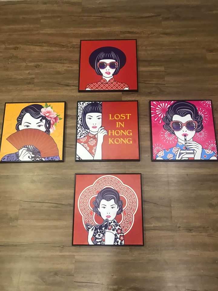 Tranh quán Cafe, Beer phong cách Hong Kong Tranh quán Cafe, Beer phong cách Hong Kong