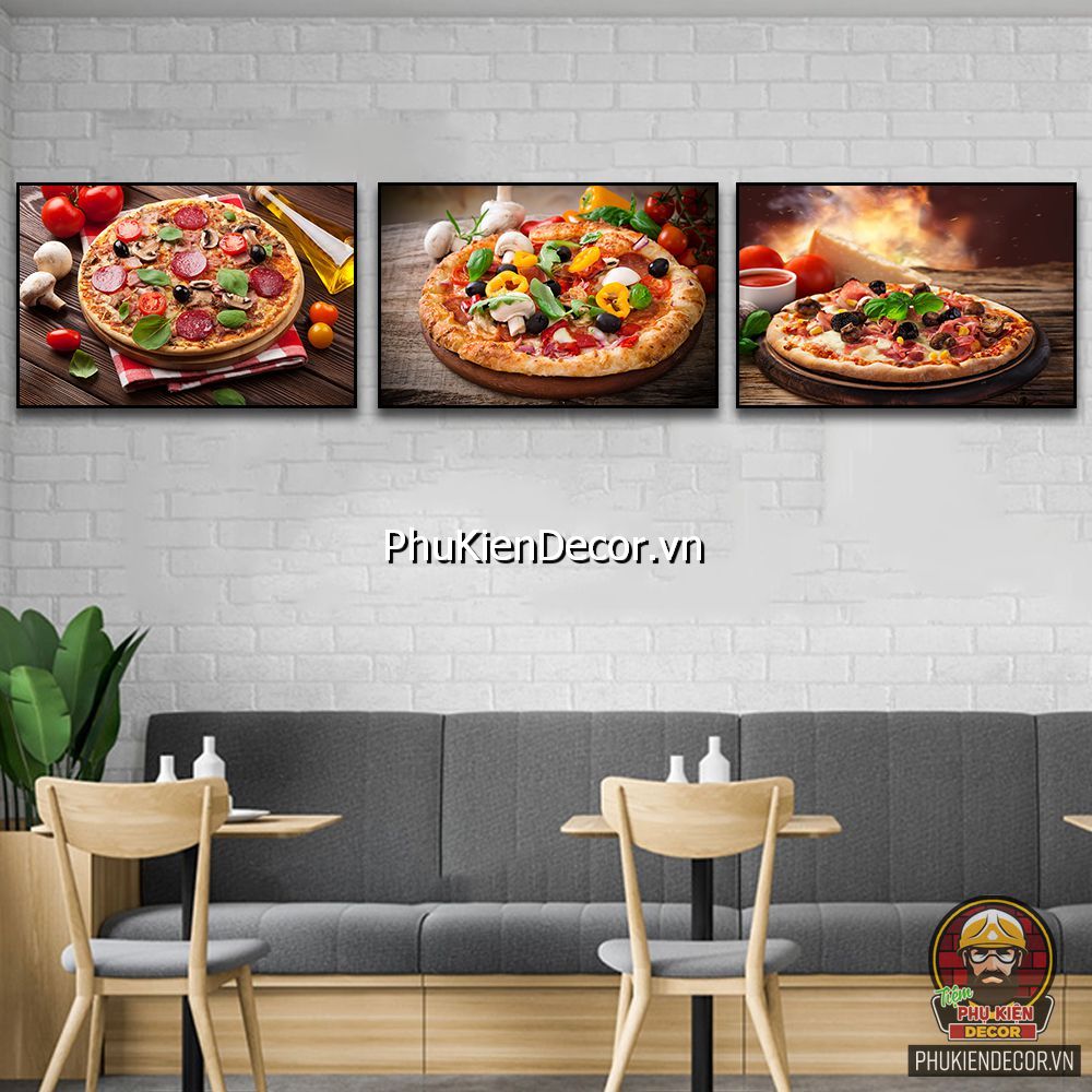 Mẫu tranh treo tường quán pizza tạo sự thẩm mỹ cao  Mẫu tranh treo tường quán pizza tạo sự thẩm mỹ cao