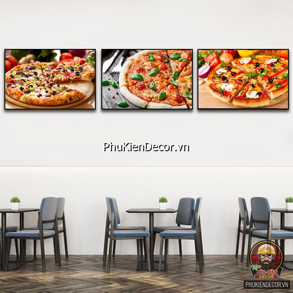 Mẫu tranh treo tường quán pizza tạo sự thẩm mỹ cao  Mẫu tranh treo tường quán pizza tạo sự thẩm mỹ cao