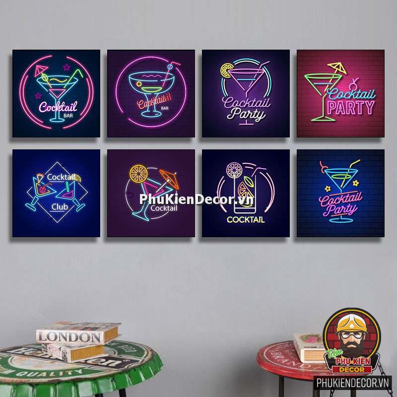 Tranh trang trí Quán Rượu, Bar, Pub kiểu Led Neon Sign Tranh trang trí Quán Rượu, Bar, Pub kiểu Led Neon Sign