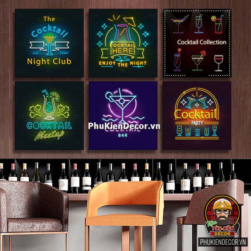 Tranh trang trí Quán Rượu, Bar, Pub kiểu Led Neon Sign Tranh trang trí Quán Rượu, Bar, Pub kiểu Led Neon Sign