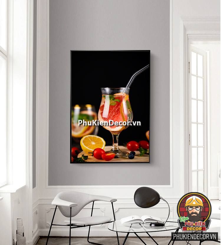 Tranh treo tường trang trí quán sinh tố đẹp Tranh treo tường trang trí quán sinh tố đẹp