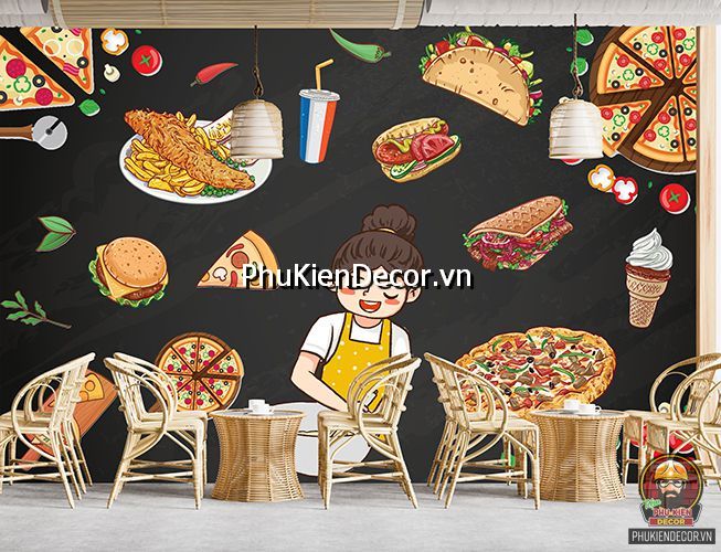Mẫu tranh trang trí quán thức ăn nhanh được ưu ái lựa chọn  Mẫu tranh trang trí quán thức ăn nhanh được ưu ái lựa chọn