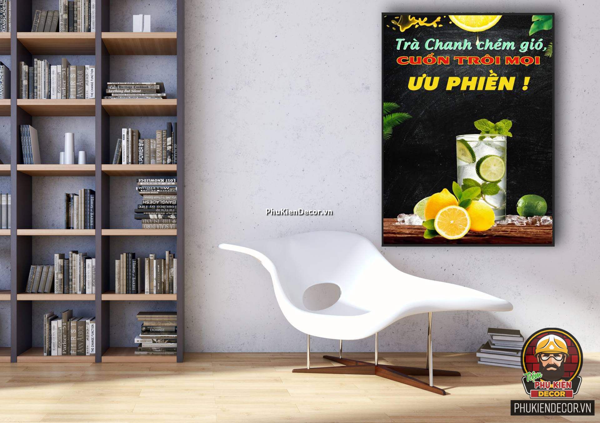 Mẫu tranh treo tường tiệm trà chanh thịnh hành Mẫu tranh treo tường tiệm trà chanh thịnh hành